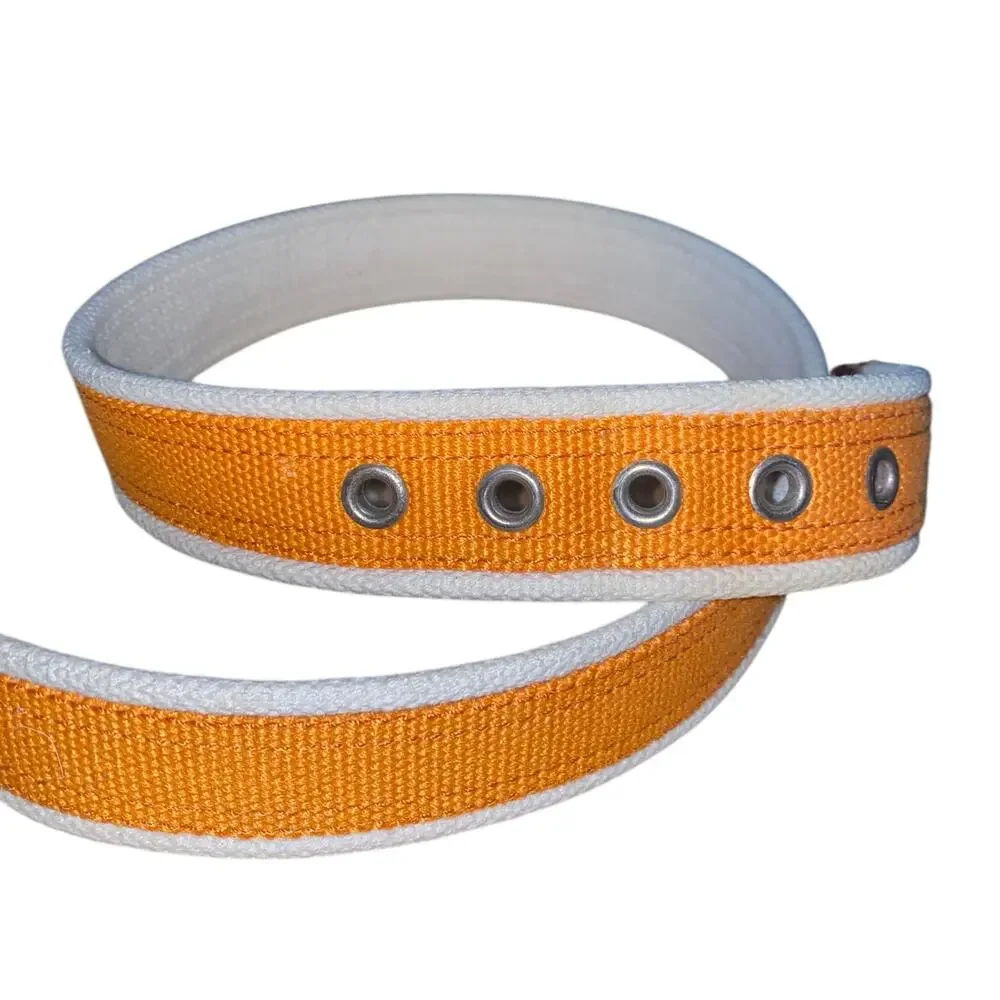 Men’s Cole Haan Size 36 Canvas Belt with Leather Accent and Solid Brass Hardware